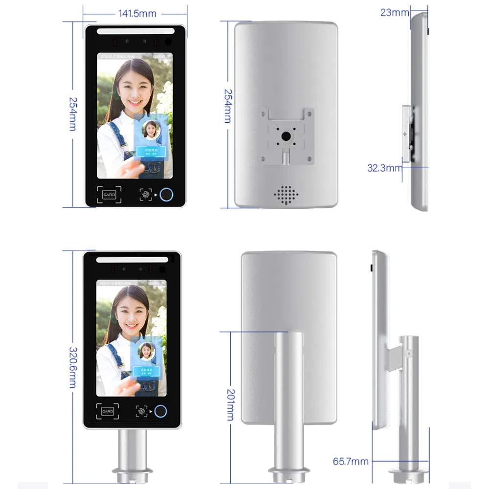 Face ID Detection Scanner Fingerprint Time School Facial Recognition Time Attendance Access Control System