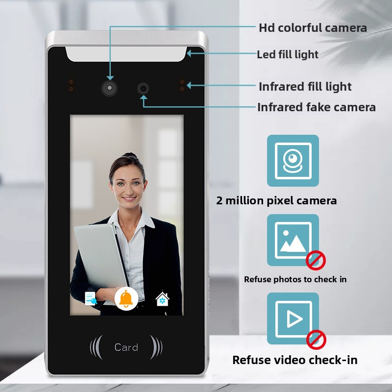ID IC Card Reader Time Attendace Dynamic Facial Recognition Access Control System