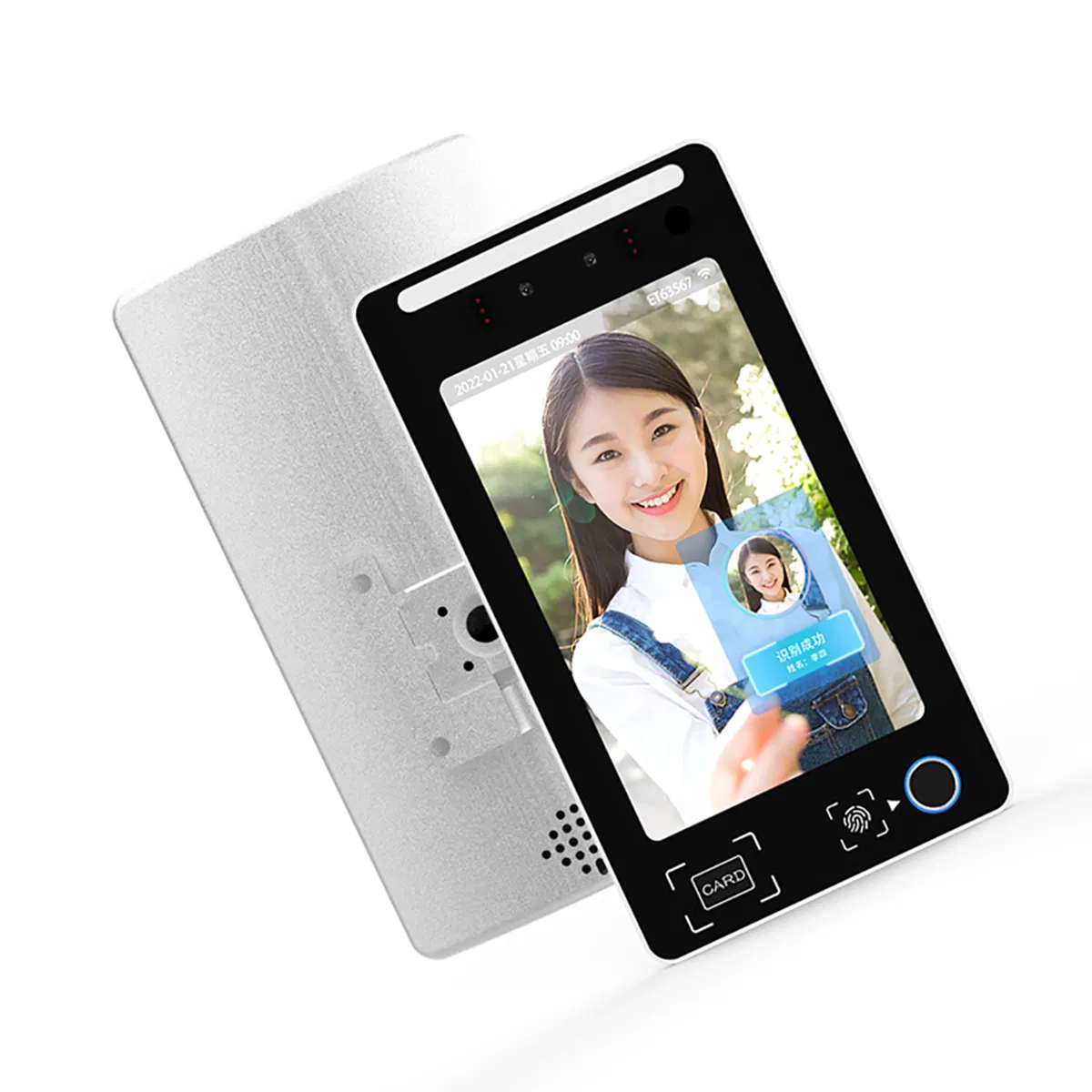 Easco Aluminum Alloy Dynamic Face Recognition Access Control Fingerprint Time Attendance System