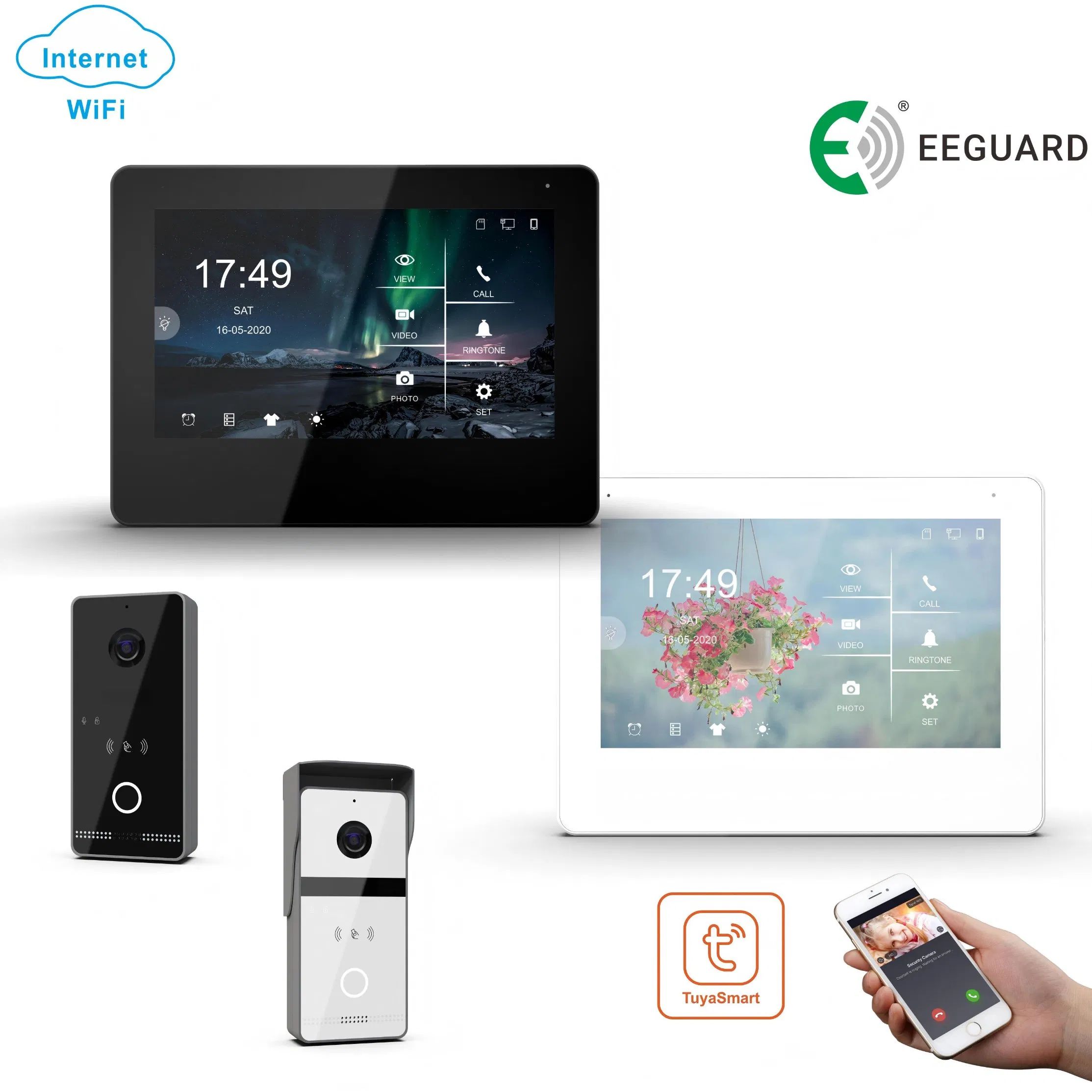 7 Inch Wi-Fi Smart Interphone Wireless Doorbell Video Doorphone Video Intercom