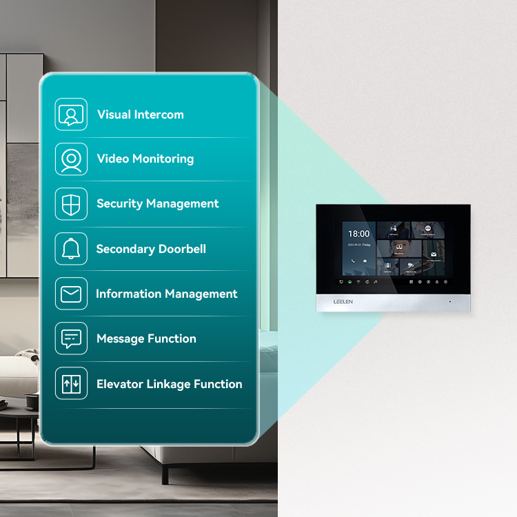 Leelen Videoportero Villa Audio Video Intercom SIP Linux System IC Card Password Unlocking Gate Intercom Systems with Camera