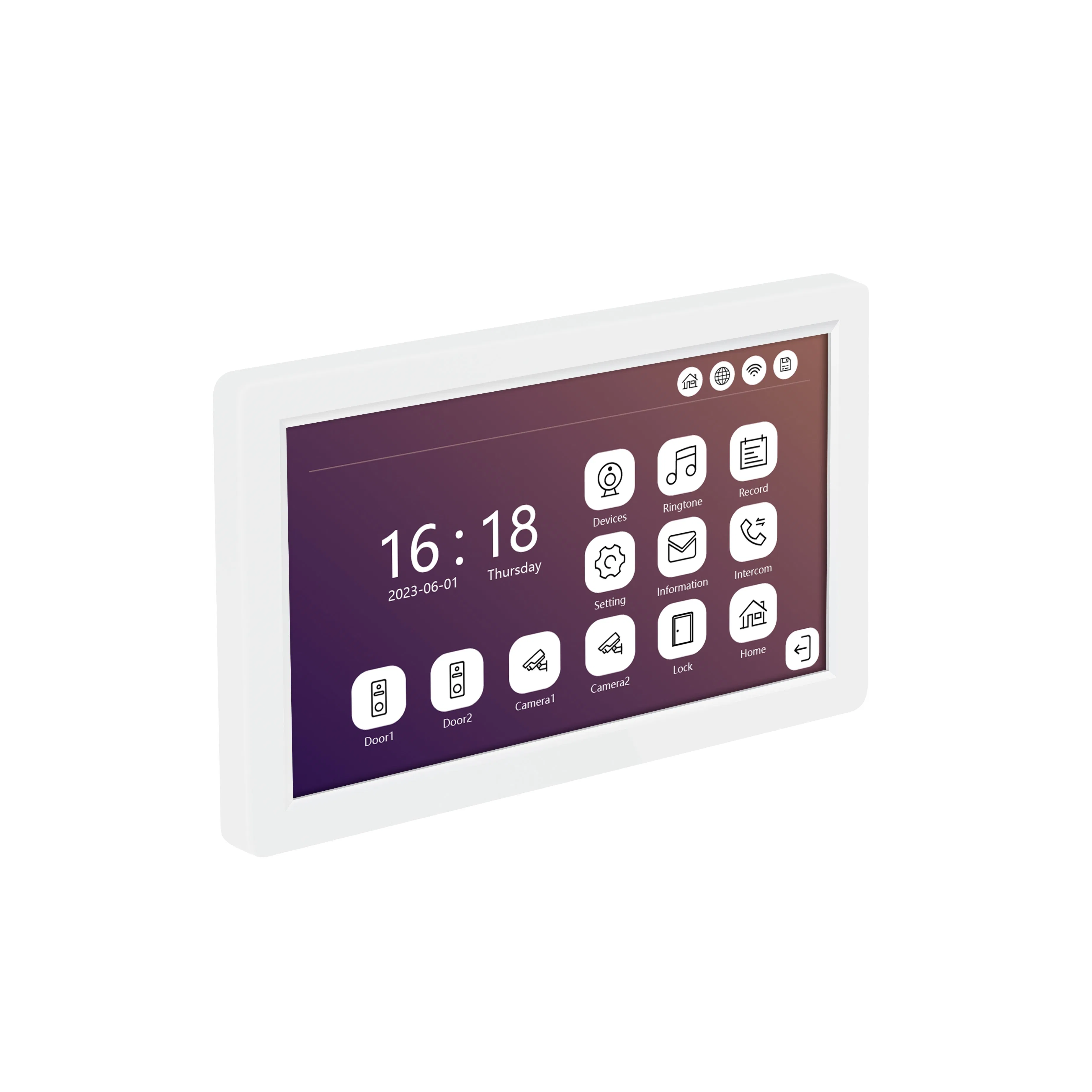 4channels Motion Detection 128g SD Card Video Intercom System with Unlock Function for Villa