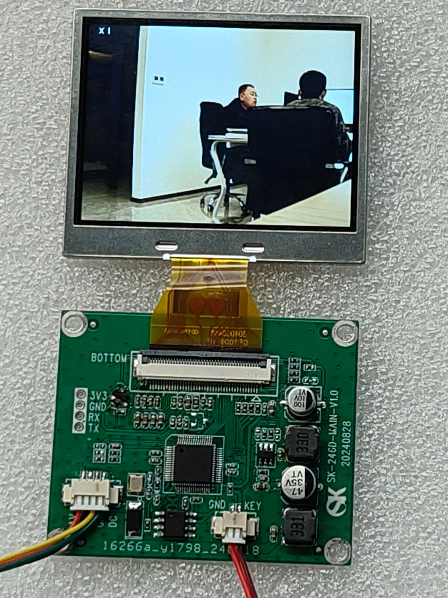 2.46-Inch TFT LCD Machine Monitor Module with CVBS/AV Input Board for Rearview Camera, Portable Video Player Industrial Visual Digital Signage Video Monitoring