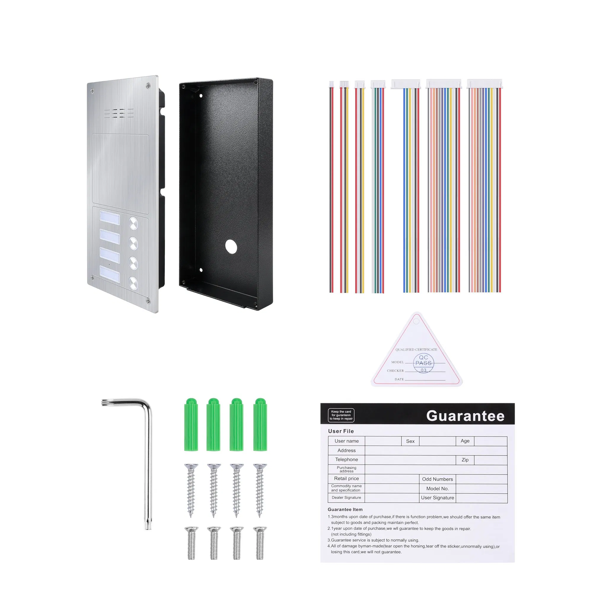 2way Talk Audio Intercom System with Handset for Multi-Apartments