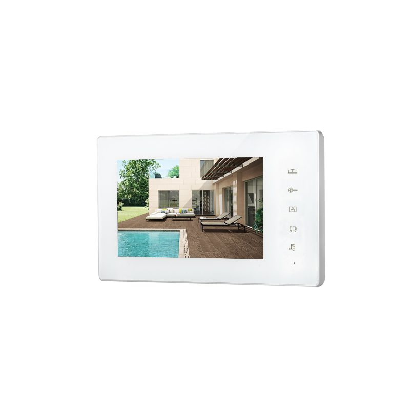 2 Wires 7 Inch Screen Indoor Monitor with Physical Button Easy Installation Doorbell 2-Way Intercom Video Door Phone