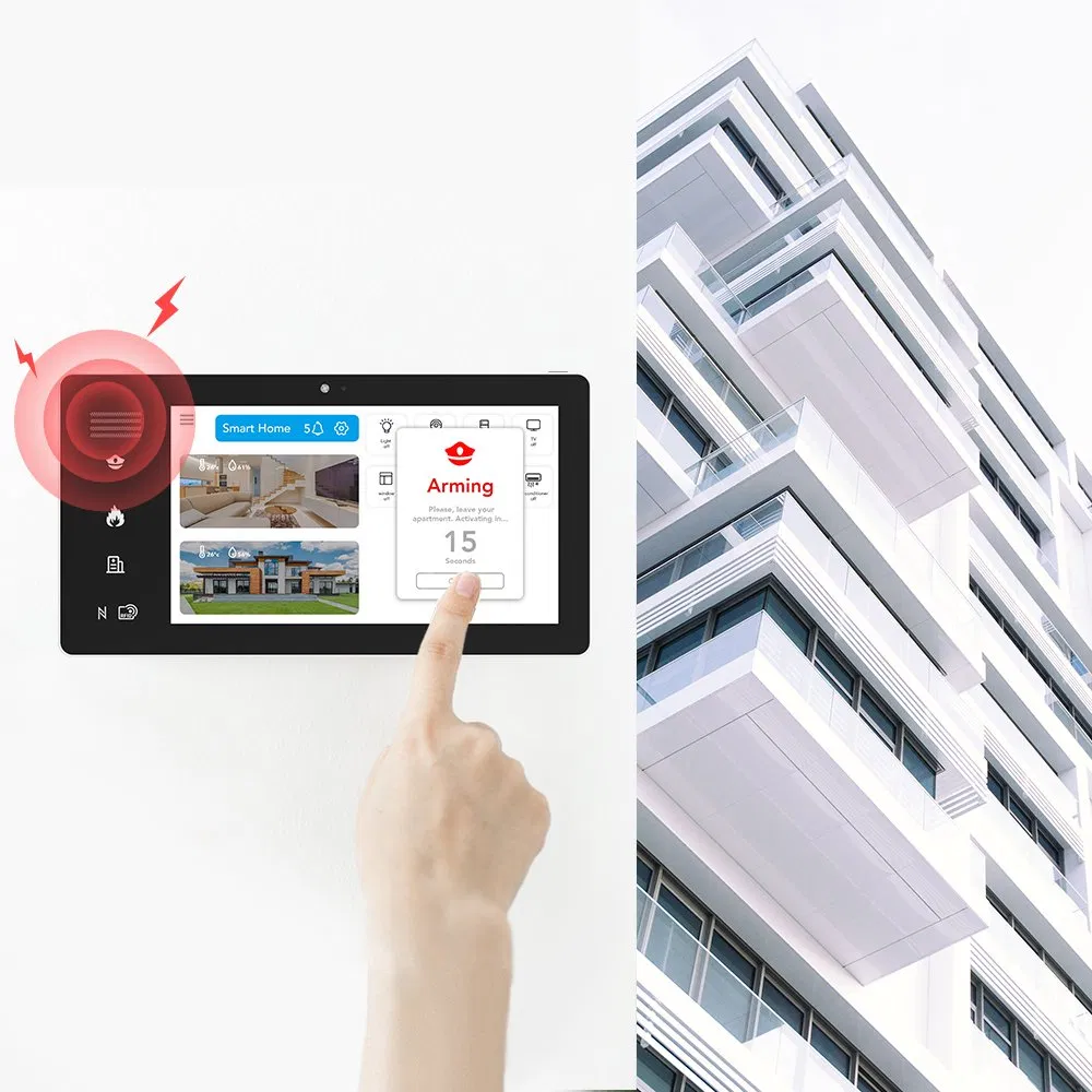 Smart Gateway Z Wave LCD Touch Panel 86box RJ45 Poe Wall Mount Tuya Zigbee Panel WiFi M Dm Zigbee Control Panel