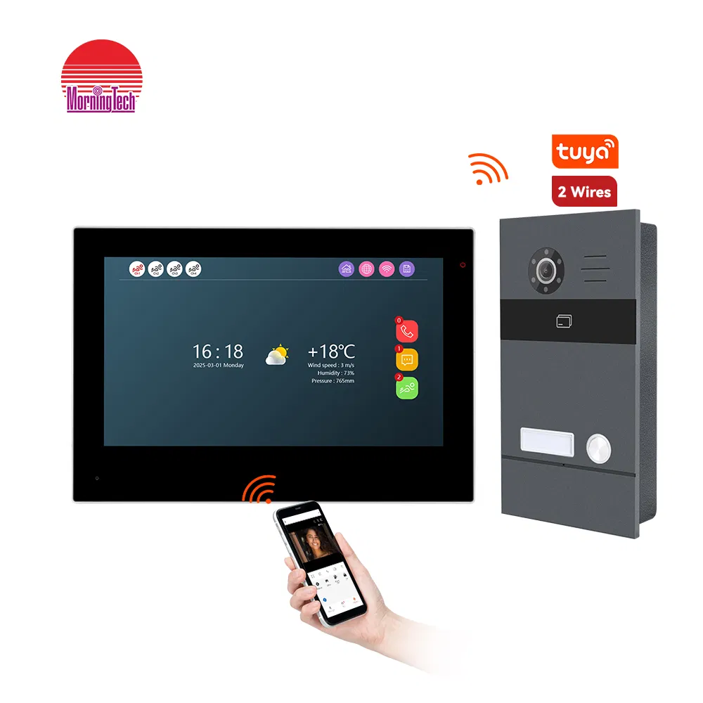 OEM 2 Wire Bus IP System Video Intercom for Villa with RFID Unlock