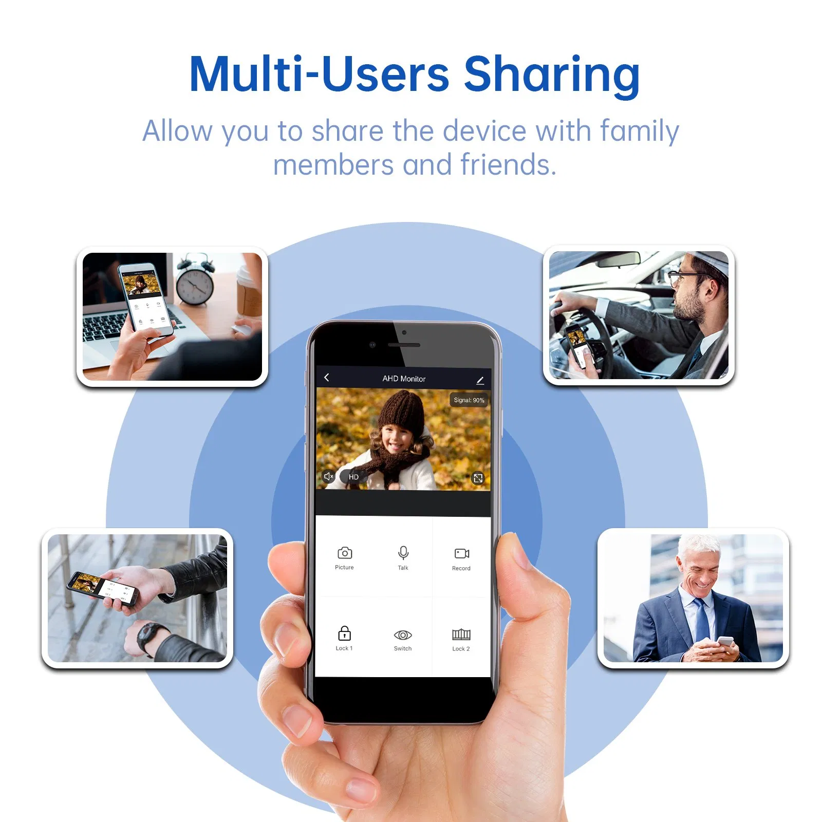 7 Inch 2-Apartment Smart IP Video Intercom System with Poe Power Supply