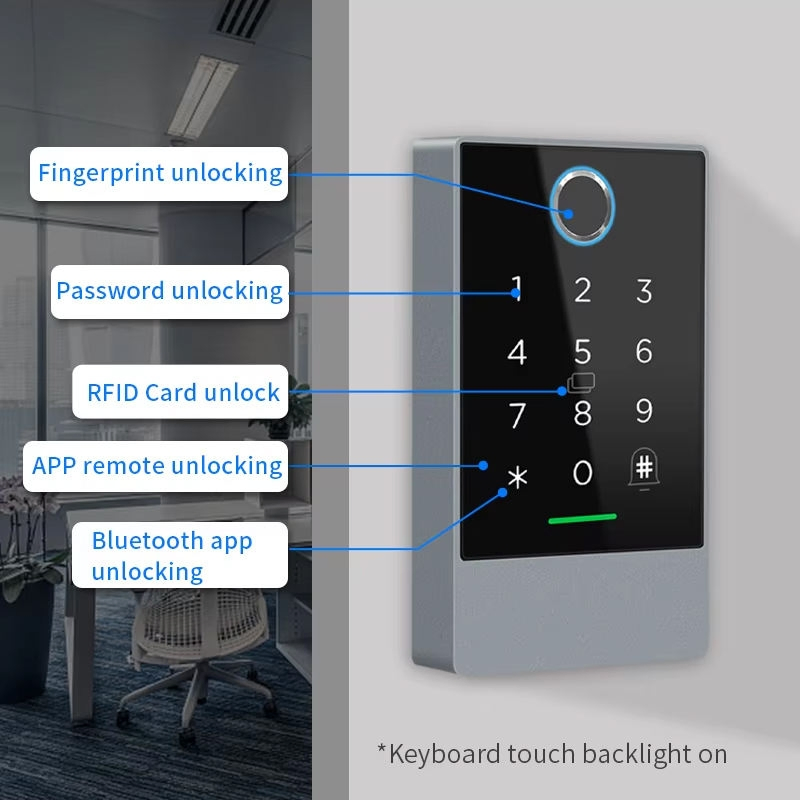 K3fw Ttlock WiFi &amp; Bluetooth Fingerprint 13.56MHz RFID Remote Control Keypad Password IP67 Waterproof Door Access Control