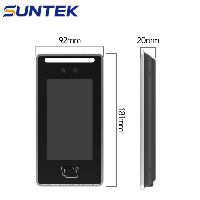 Access Control Biometric Facial Recognition Suntek NFC Visible Light Employee Card Time Attendance System