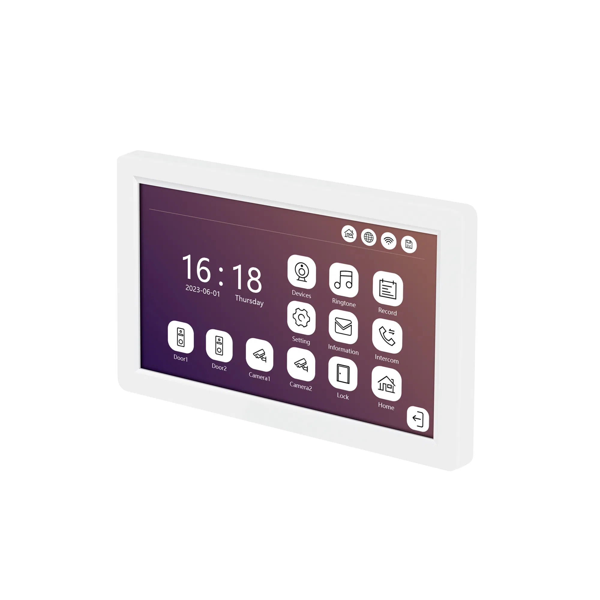 4channels Motion Detection 128g SD Card Video Intercom System with Unlock Function for Villa