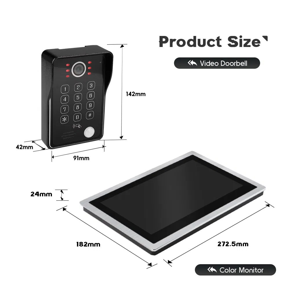 High Quality TCP/IP Intercom with 10.1inch Indoor Monitor and Outdoor Unit Kit