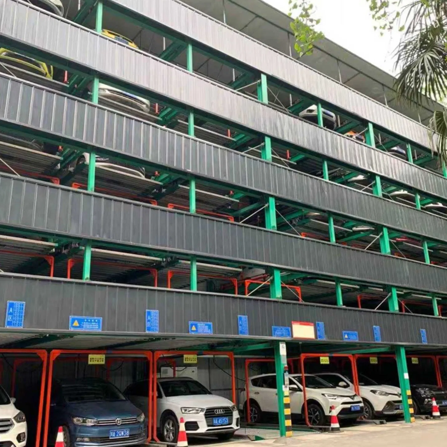 High Technology Three to Six Level Puzzle Parking System with Cloud Based Management and Real Time Parking Status Updates