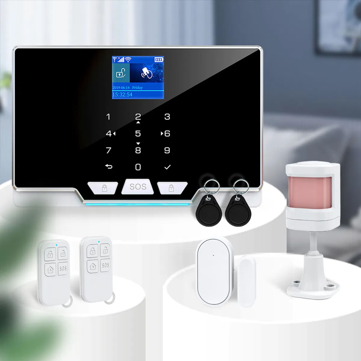 Wireless Smart Home Security System with 4G GSM/WiFi Integration