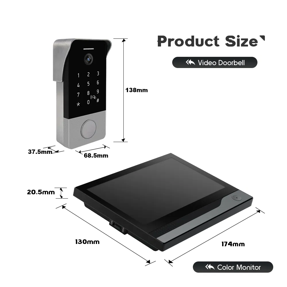 Factory Supply Intercom 2 Wire Video Intercom System for Villa Apartments Video Door Phone Video Intercom System