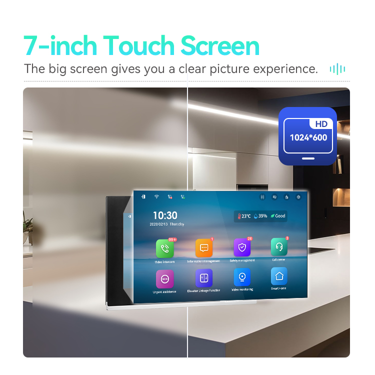 Leelen Videoportero 5 Pantallas Custom Linux Android System WiFi TCP / IP Smart Video Intercom Systems for Apartment Buildings