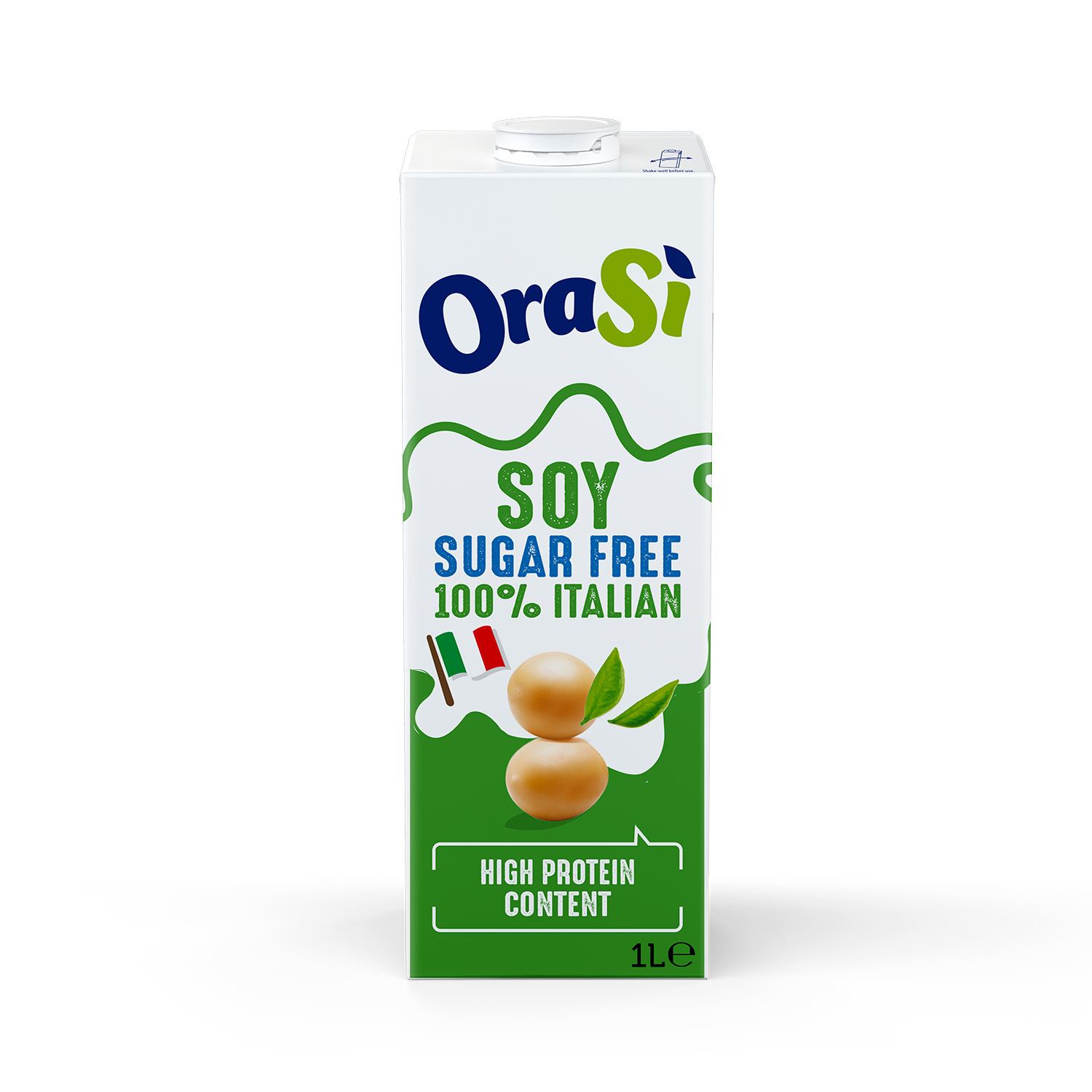 OraSi Plant Based Soy Drink Sugar Free 100% Italian High Protein Healthy Drink Content 1 Liter 12 Units