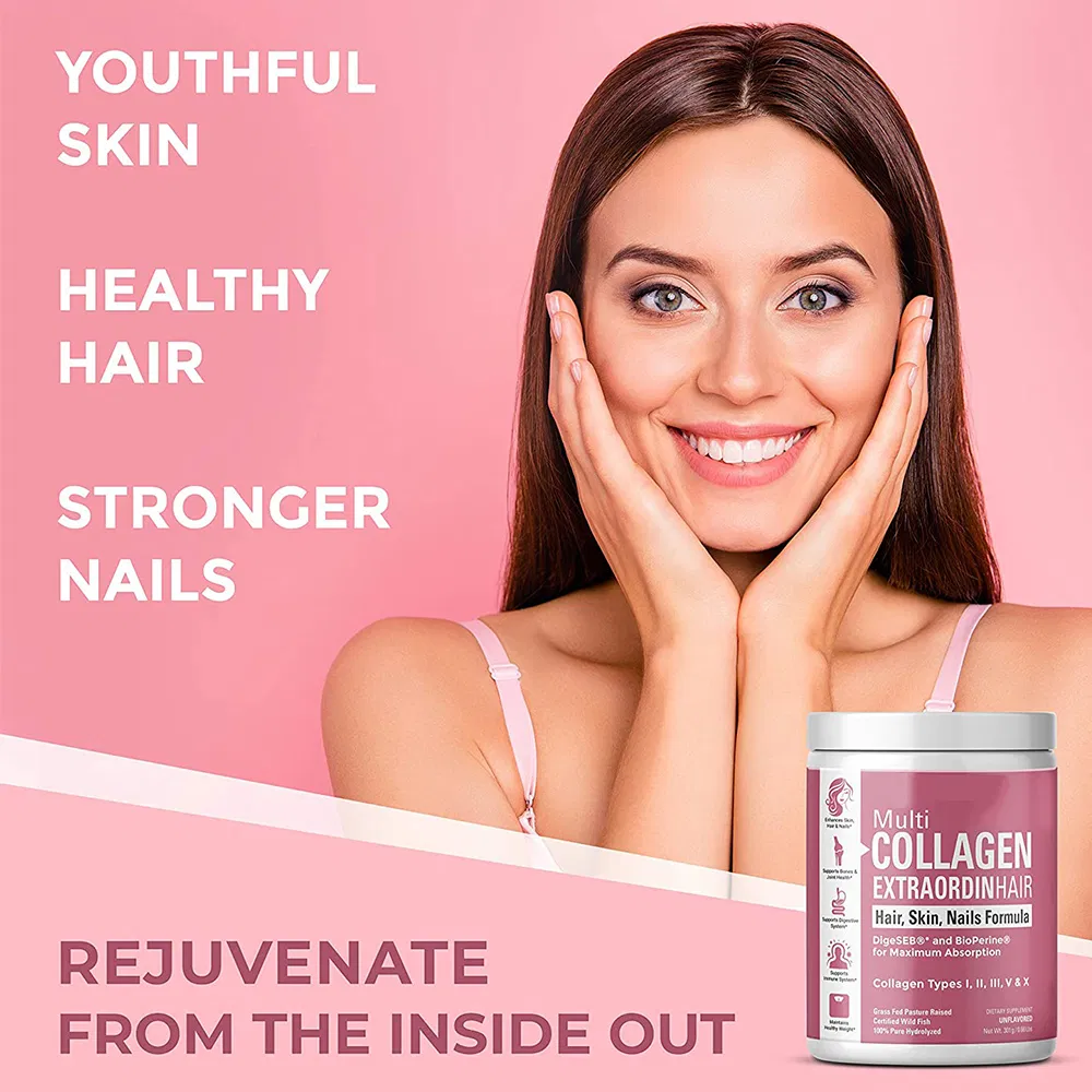 Hydrolyzed Protein Peptides Great Keto Friendly Nutrition Sports Collagen Supplement Powder for Healthy Joints, Bones, Skin, &amp; Nails