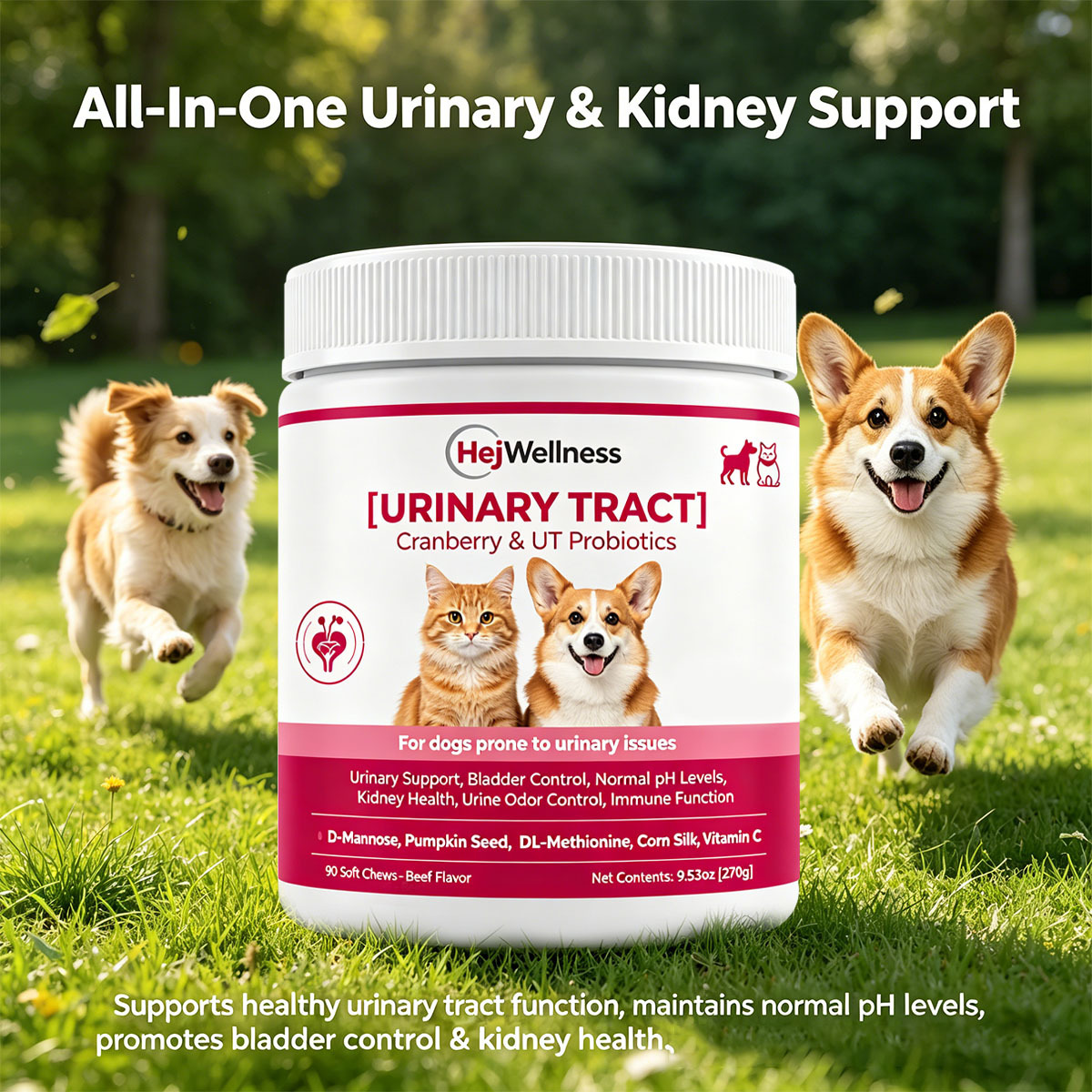 OEM Dog Cranberry Soft Chews Probiotic Pumpkin Seeds Urinary Support Digestive Health Cranberry Supplement