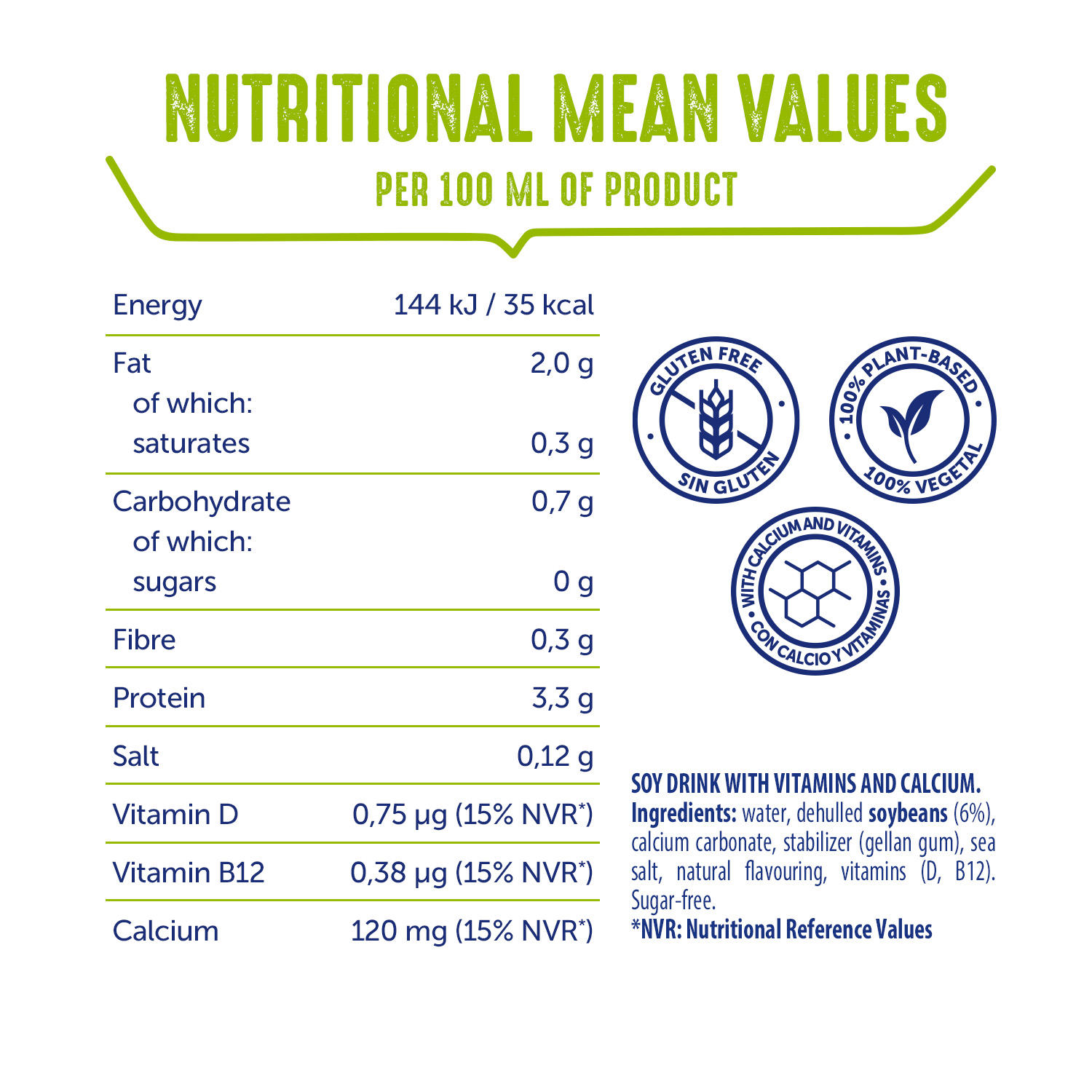 OraSi Plant Based Soy Drink Sugar Free 100% Italian High Protein Healthy Drink Content 1 Liter 12 Units