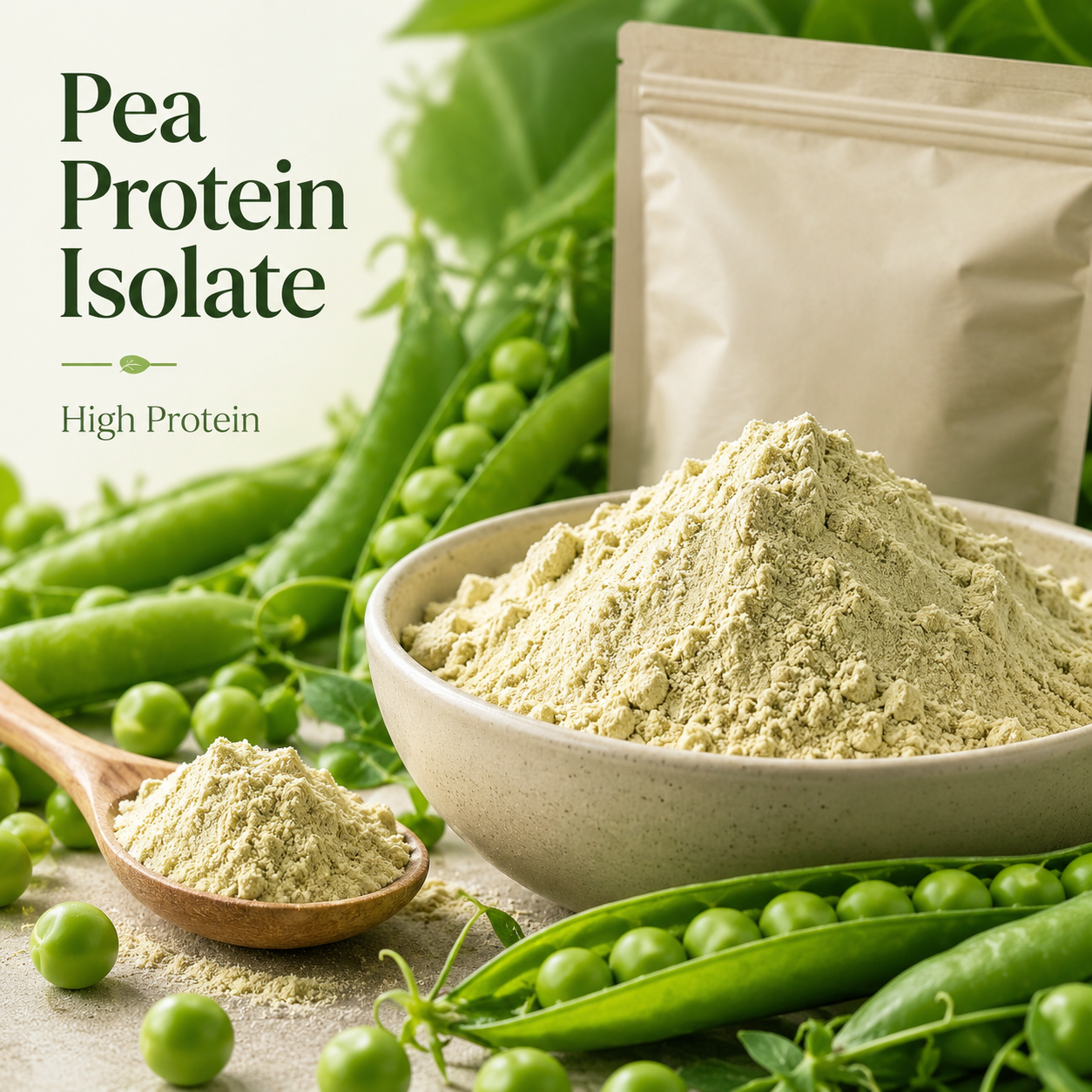 Food Grade Pea Protein Isolate 85% Protein Powder Plant Based Vegan Protein for Sports Nutrition