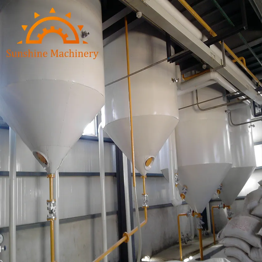 30t/D Sunflower Canola Coconut Cotton Soybean Palm Oil Refining Methods