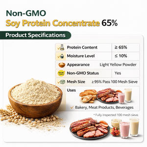 ASTM Standard Soy Protein Concentrate 65% Non-GMO Soybean Powder CAS 9010-10-0 Direct Factory
