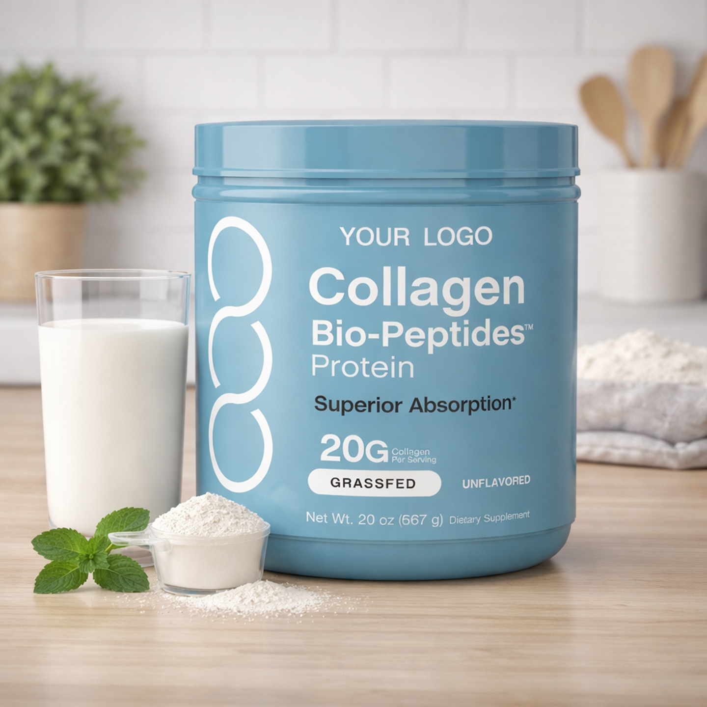 OEM Grassfed Beef Collagen Peptides Powder High Absorption Bio-Active Protein For Skin Elasticity, Joint Support &amp; Hair Growth.