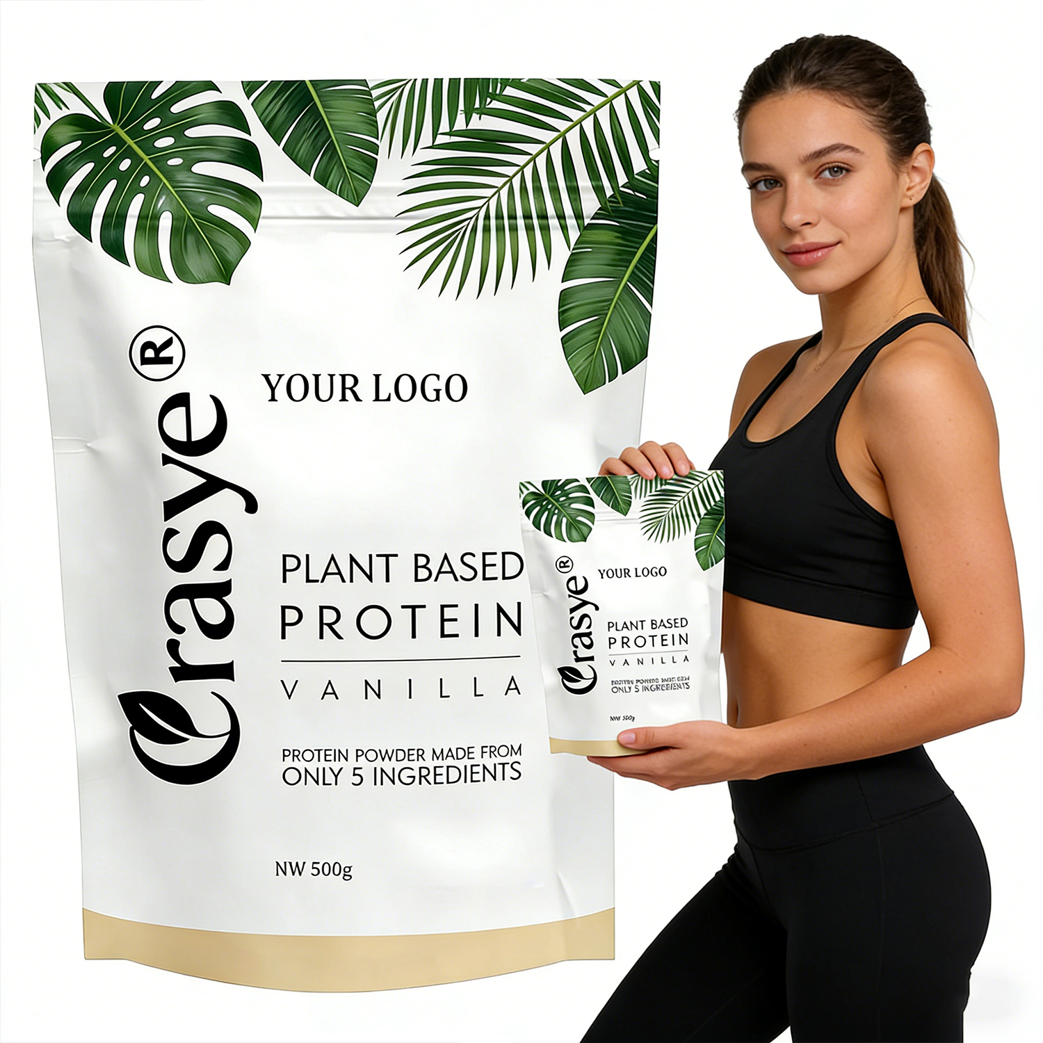 OEM/ODM High Protein Plant Based Powder 5 Natural Ingredients Pea Protein Naturan Sports Supplement for Gmy &amp; Muscle Recovery