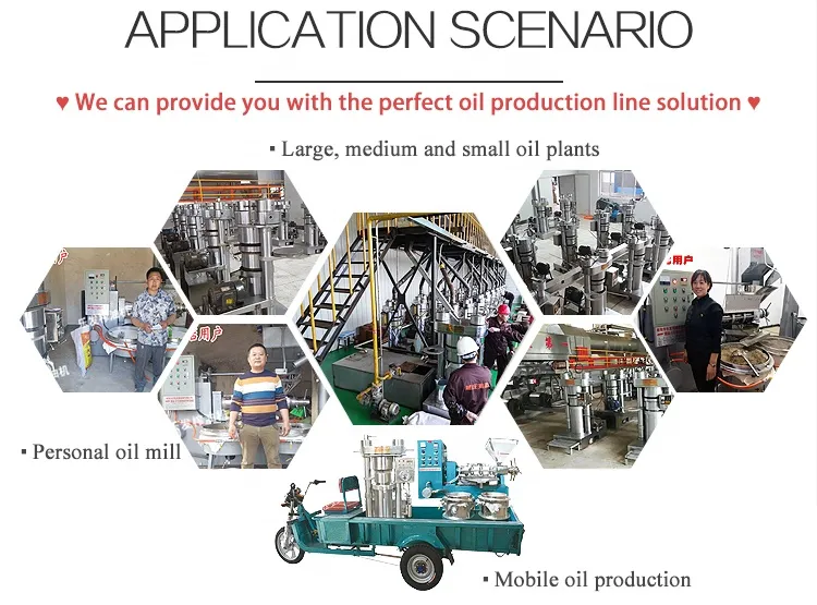 Application of oil press machine