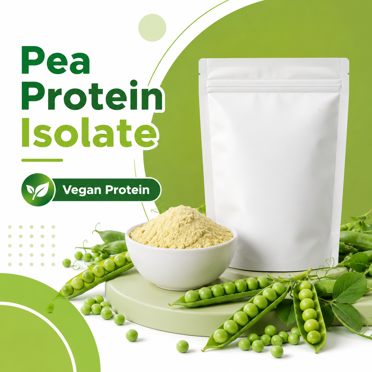 Food Grade Pea Protein Isolate 85% Protein Powder Plant Based Vegan Protein for Sports Nutrition