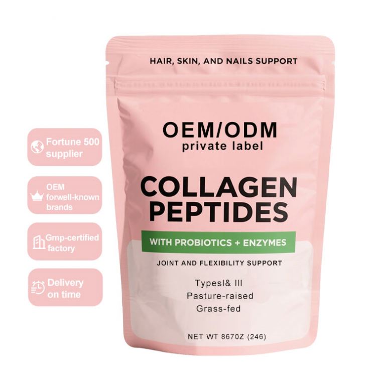 Private Label Collagen Peptides Powder Super Hydrolyzed Protein Powder Absorption For Skin Beauty And Whitening