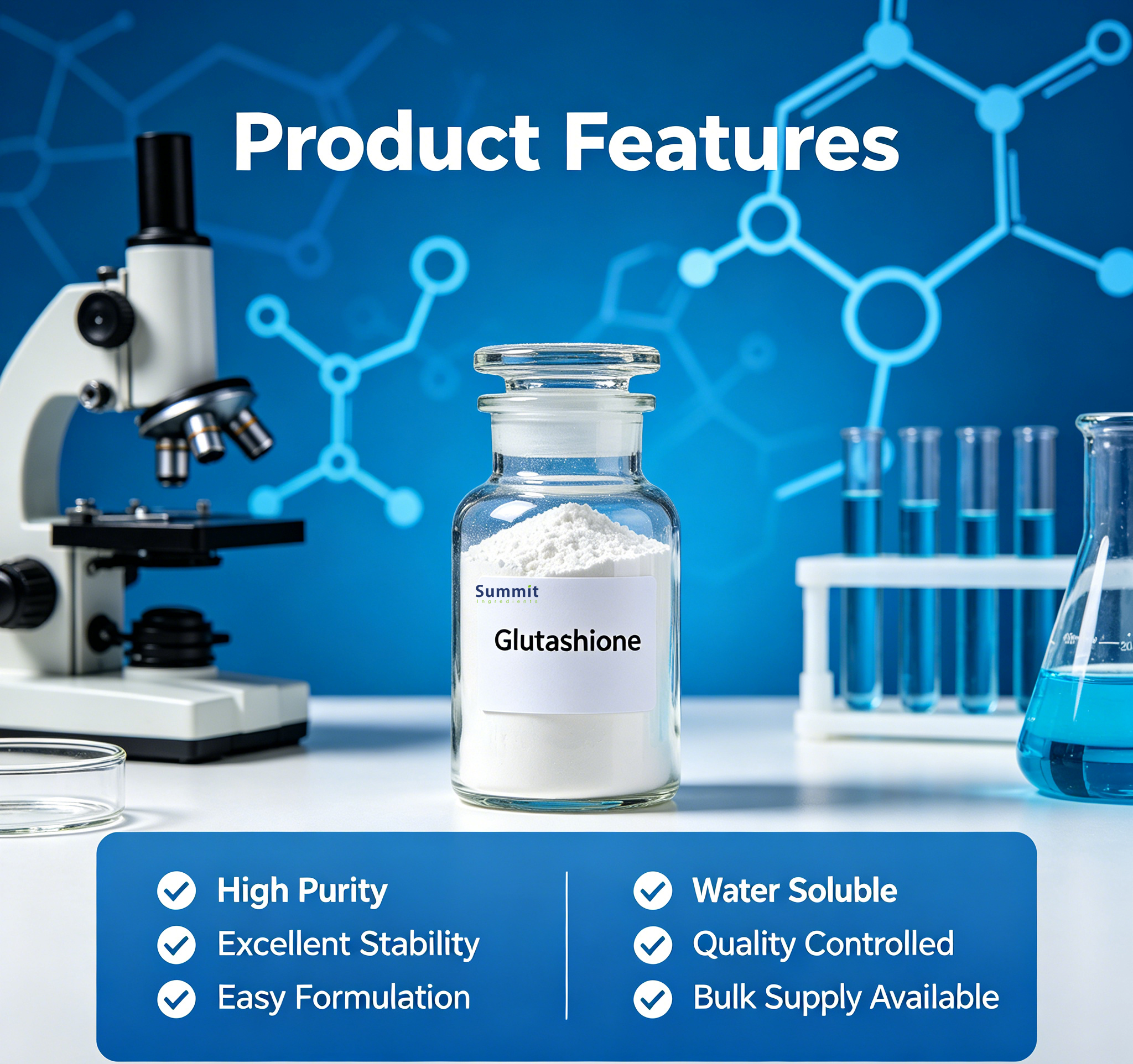 Enhanced Absorption Liposomal Glutathione Powder Food Grade Pure L-Glutathione Supplement Powder For Immune Support