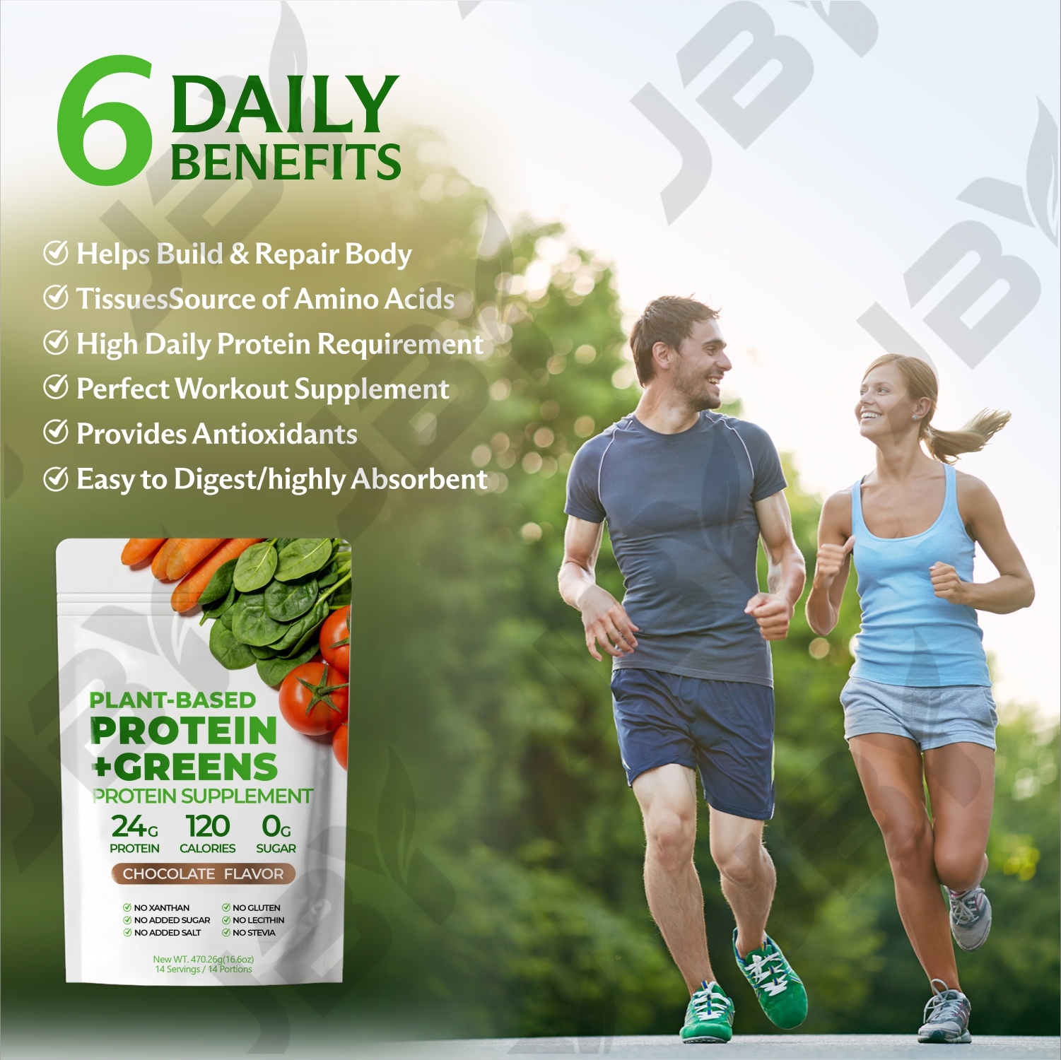 JBY Factory Halal Certificate Organic Pea Plant Based Vegan Protein Powder