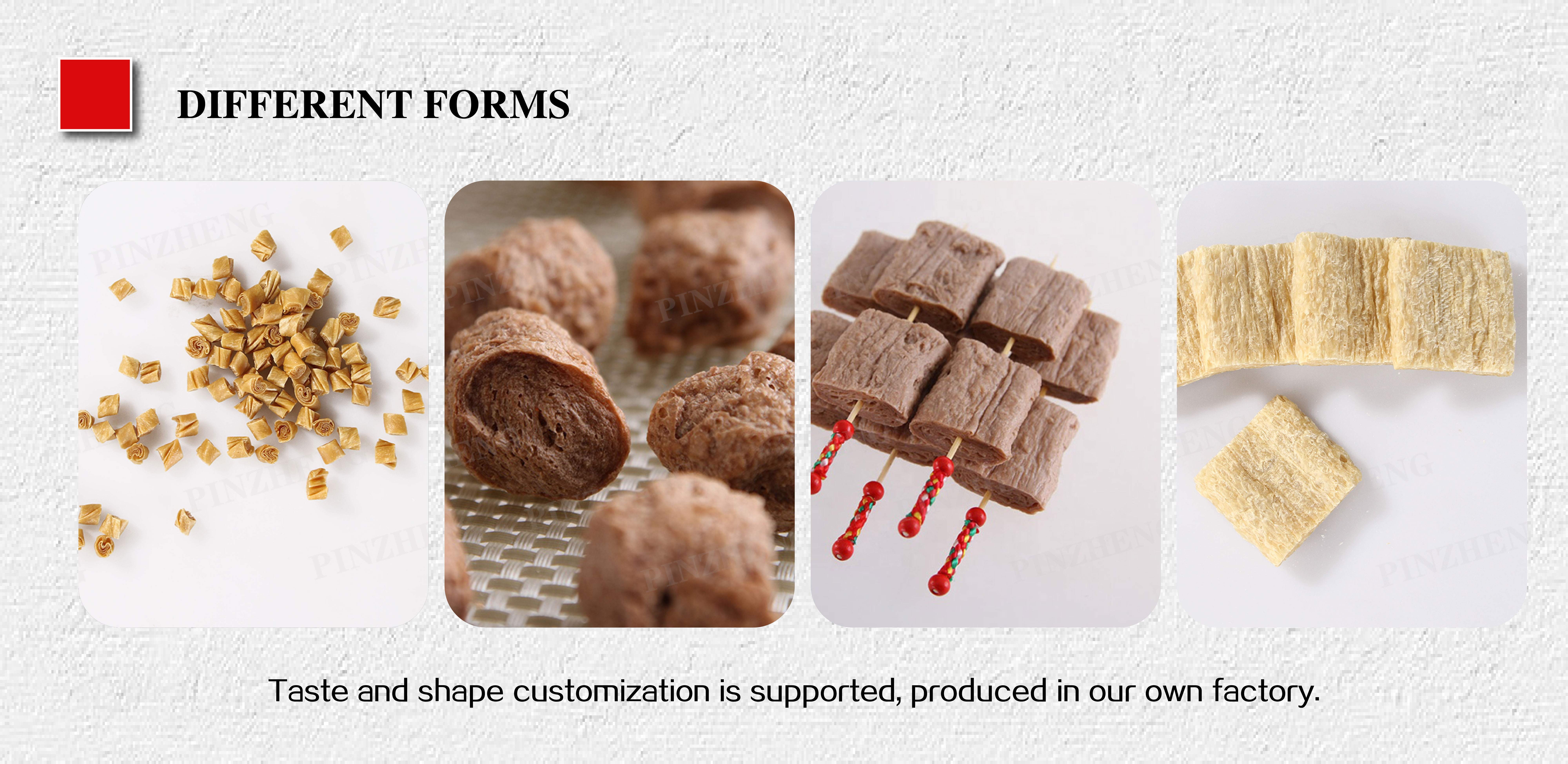 Textured soy protein product view 2
