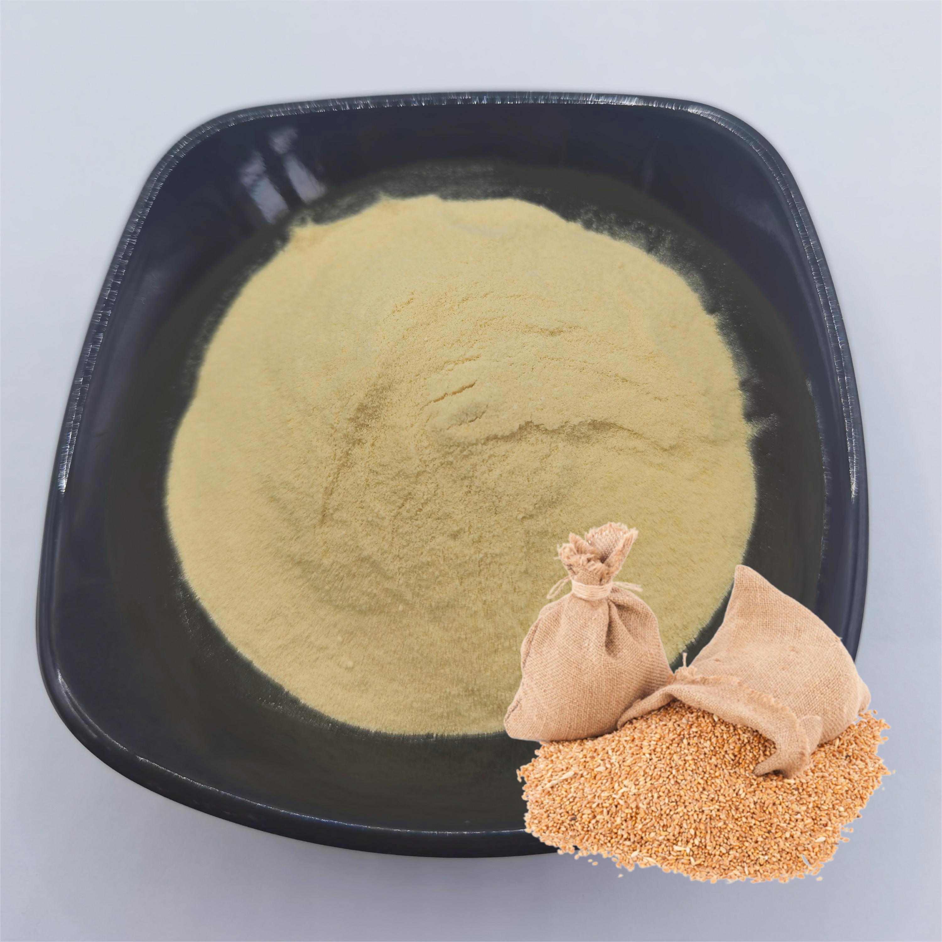 Food Grade Wheat Protein Peptide Powder 98% Protein Light Yellow Water Extracted Drum and Vacuum Packed Manufactured for Sale