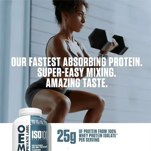 OEM Adult Gym Supplement ISO 100% Whey Protein Powder 25g Hydrolyzed Whey Isolate Protein With Creatine