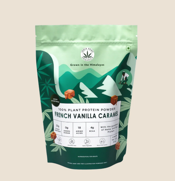 Organic HP Valia HEMP PROTEIN POWDER French Vanilla Flavor 500gm Wholesale Export India (Gujarat) Raw Natural Healthy 12 Months