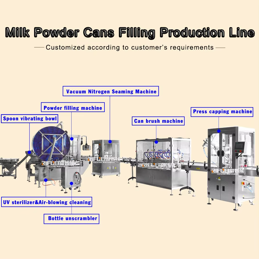 Whey Protein Powder Filling Canning Line Collagen Dietary Supplement Glucose Probiotic Powder