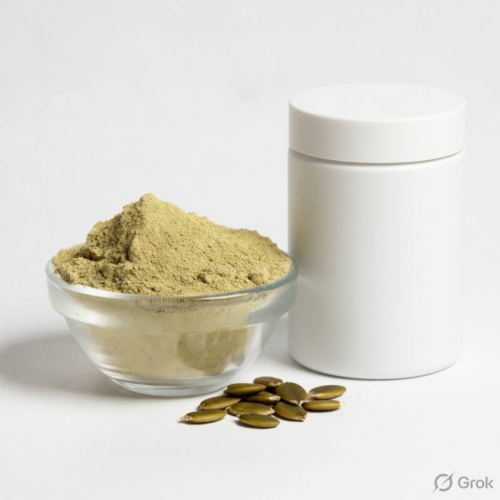 Factory Supply Food Grade Organic Pumpkin Seed Extract 70% Protein Powder Herbal Vitamin Supplement in Bottle or Can Packaging