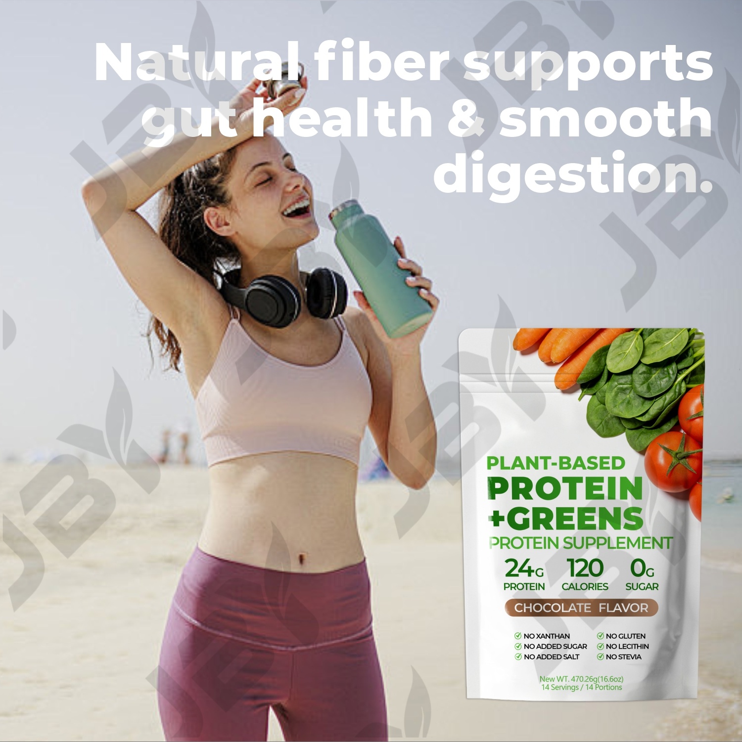 JBY Factory Halal Certificate Organic Pea Plant Based Vegan Protein Powder