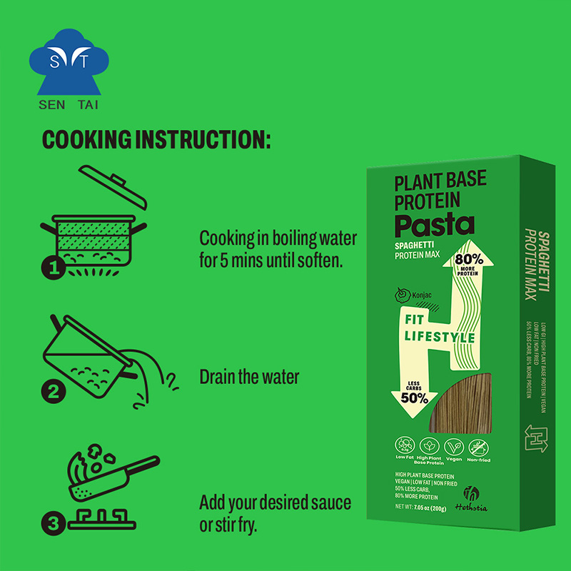 High Protein Pasta Low Carb Low Fat Low Calorie Low Sugar NON-GMO Pea Pasta