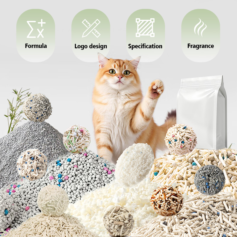 Pea Fiber &amp; Corn Starch Material, 8-second Water Soluble (lab Tested), Eco-friendly, Strong Odor Control, Tight Clumping