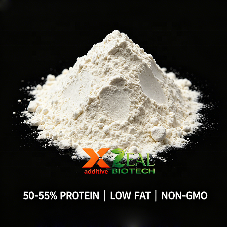 ZEAL Cleaning Label Food Grade Defatted Soy Flour 50%-55% Protein Low Fat Non-GMO Bakery Meat Pet Food Protein For Material