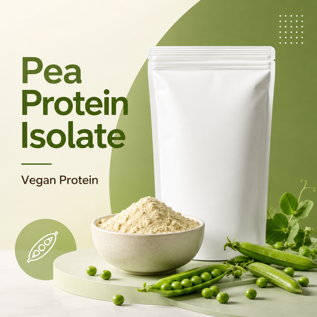 Food Grade Pea Protein Isolate 85% Protein Powder Plant Based Vegan Protein for Sports Nutrition