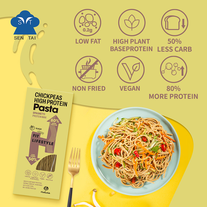 High-Protein Pasta Vegan Chickpeas Plant-Based Low Carb Easy To Make Keto Friendly Pasta