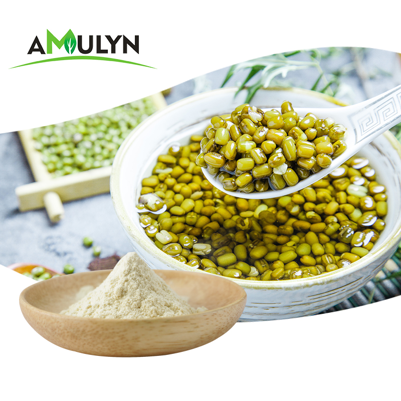 AMULYN High Quality 100% Natural Mung Bean Protein Peptide Hydrolyzed Green Beans Peptide Powder