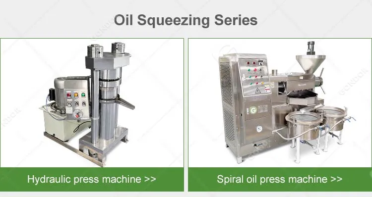 Oil press machine applications and materials