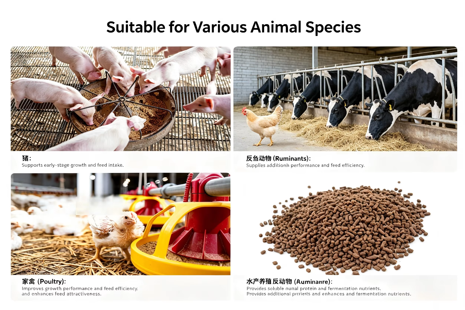 Aquatic Feed Corn Fermented Protein 42% 100% Water Soluble Feed Grade Amino Acids for Fish & Shrimp