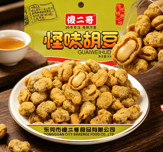Factory Supply 65g Multi Flavor Broad Beans Crispy Savory Spiced Fava Beans Ready To Eat Casual Snack